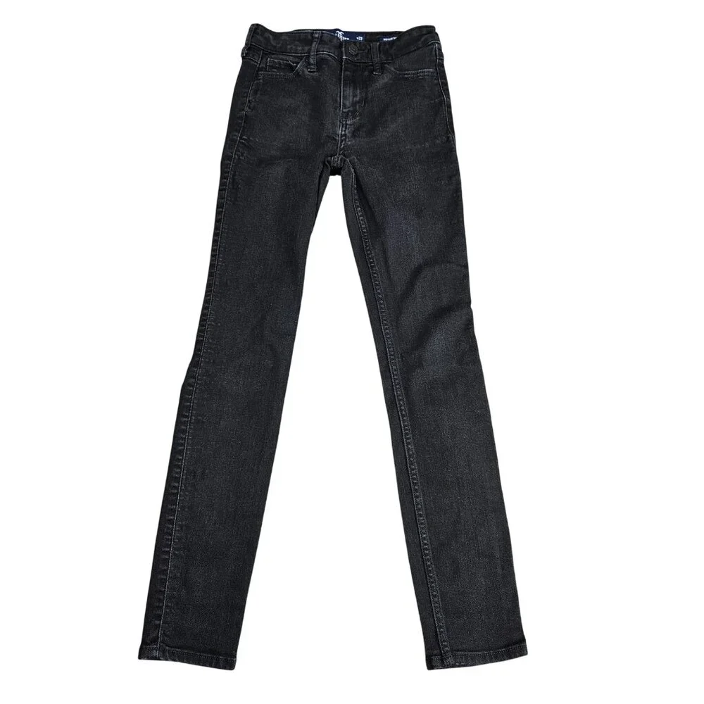 Hollister Mid-Rise Super Skinny Jeans Juniors 00S‎ Black Classic Stretch Denim